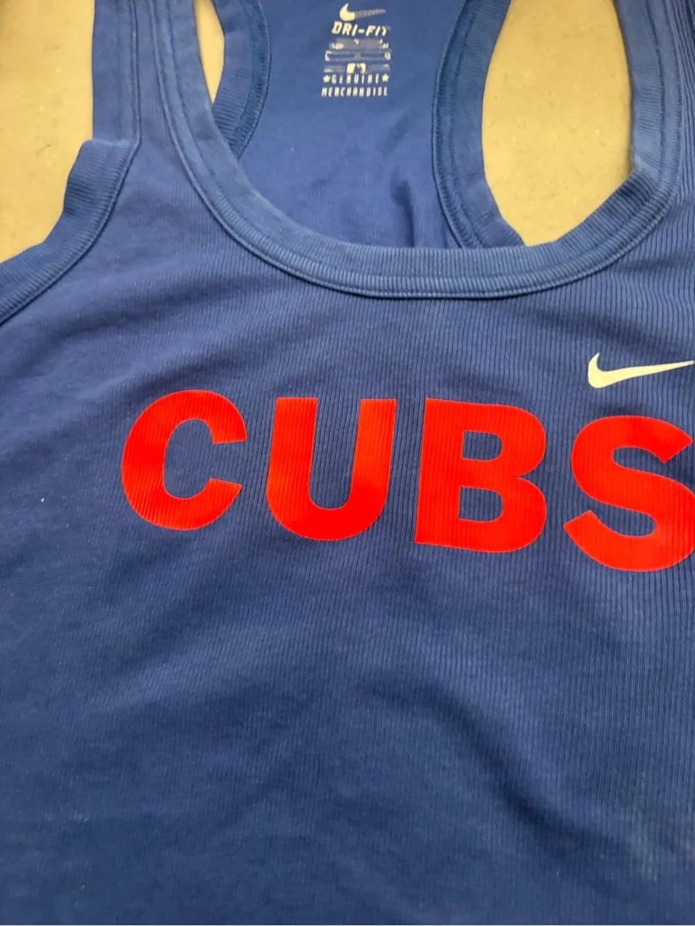Nike Dri-FIT Chicago Cubs Tank Top Men’s Large MLB Exercise Fan Gear Athletic